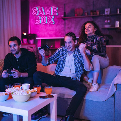 Game Box Pink Blue Led Neon Sign Gaming Room Decor | Shineneon