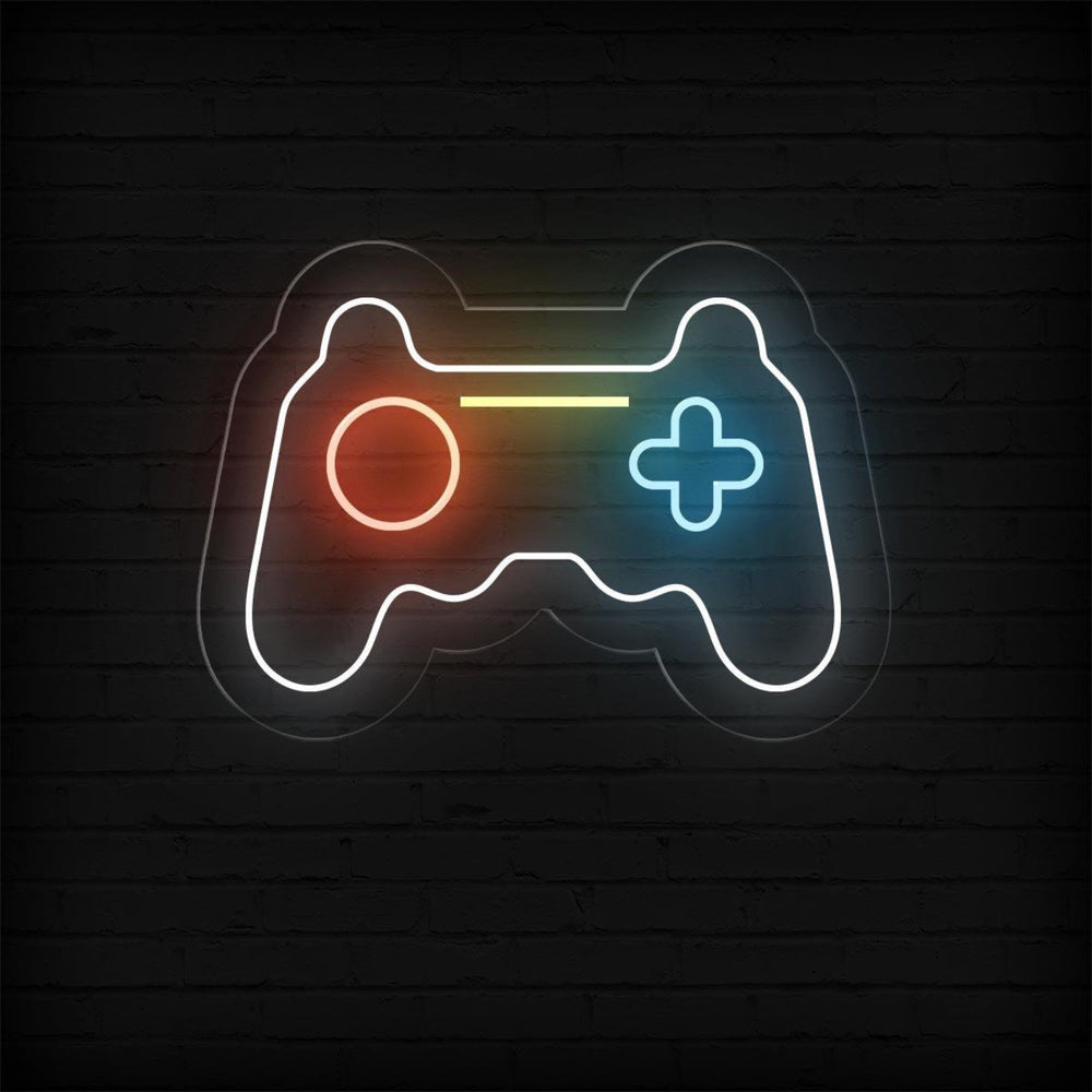 Game Controller Led Neon Sign With Rgb Colors For Gaming Room Wall ...