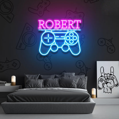Game Controller Led Neon Sign With Your Lovely Kids Name | Shineneon