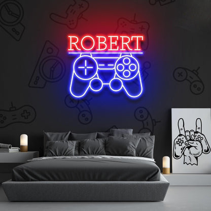Game Controller Led Neon Sign With Your Lovely Kids Name | Shineneon