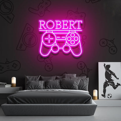 Game Controller Led Neon Sign With Your Lovely Kids Name | Shineneon