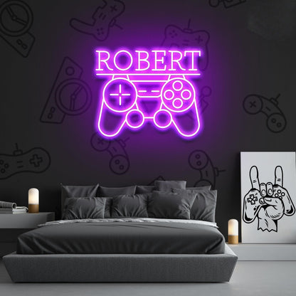Game Controller Led Neon Sign With Your Lovely Kids Name | Shineneon