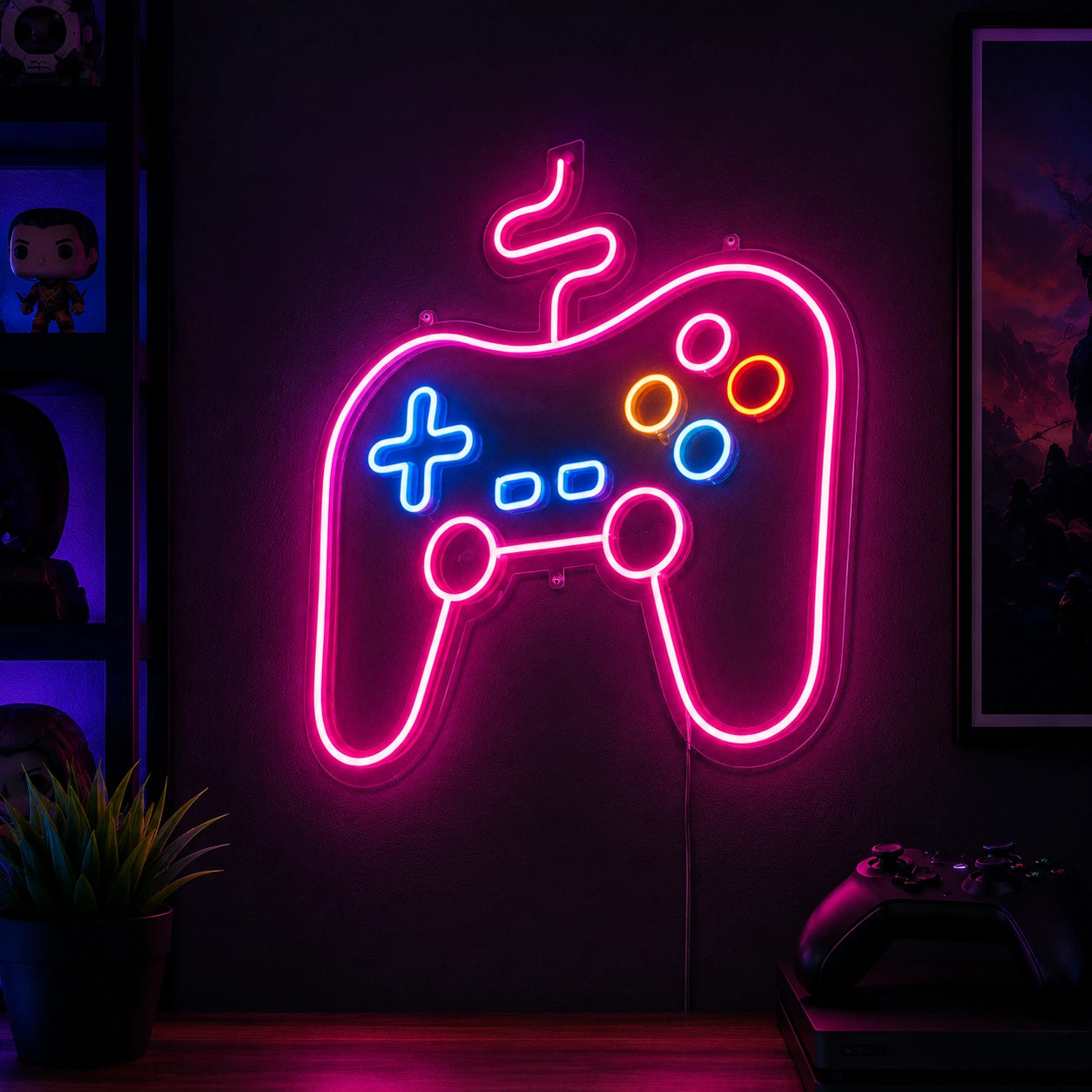 Game Controller Neon Sign Wall Art LED Neon Sign high-converting product image