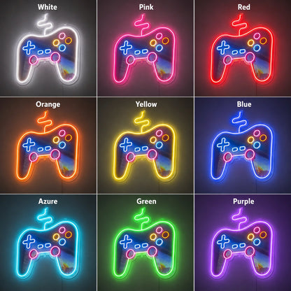 Game Controller Neon Sign Wall Art LED Neon Sign color grid