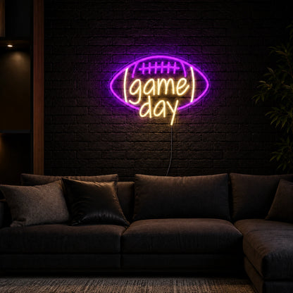 Game Day Football LED Neon Sign color grid