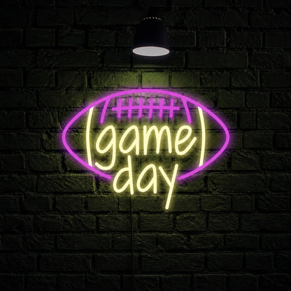 Game Day Football Man Cave LED Neon Sign main product image