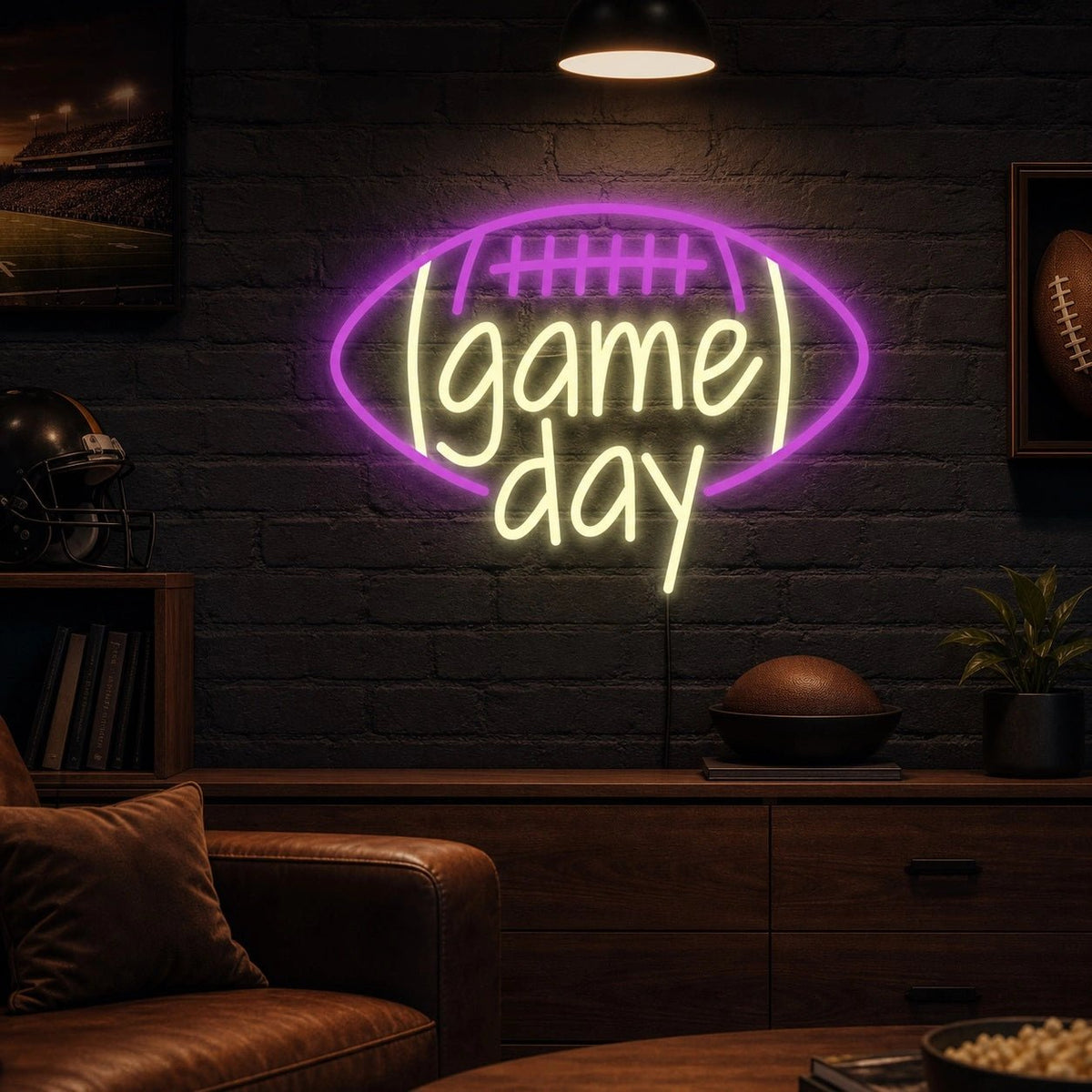 Game Day Football Man Cave LED Neon Sign - Shineneon