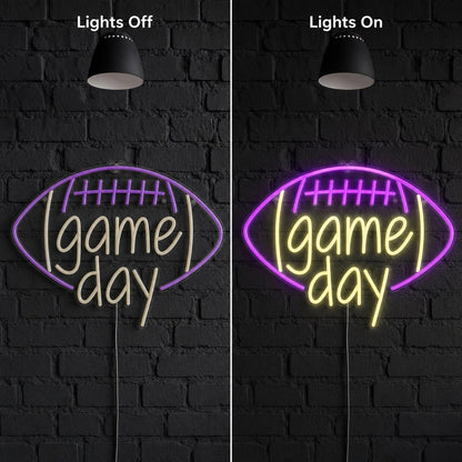 Game Day Football Man Cave LED Neon Sign - Shineneon