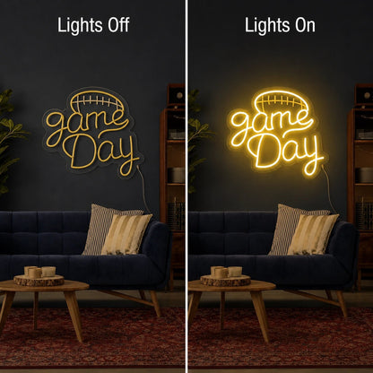 Game Day Football Man Cave LED Neon Sign Man Cave Neon Sign - Shineneon