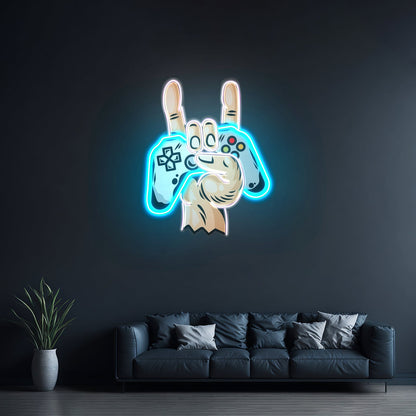 Game Hands Custom Led Signs Artwork For Sale - Shineneon