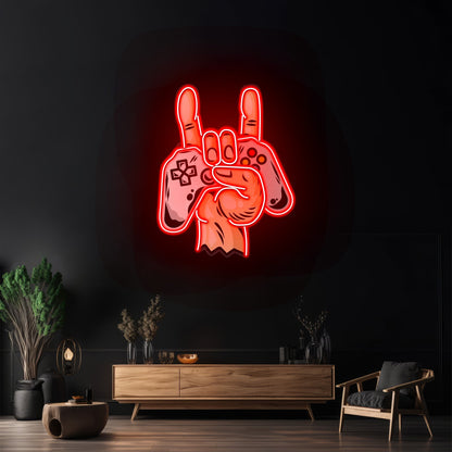 Game Hands Custom Led Signs Artwork For Sale - Shineneon