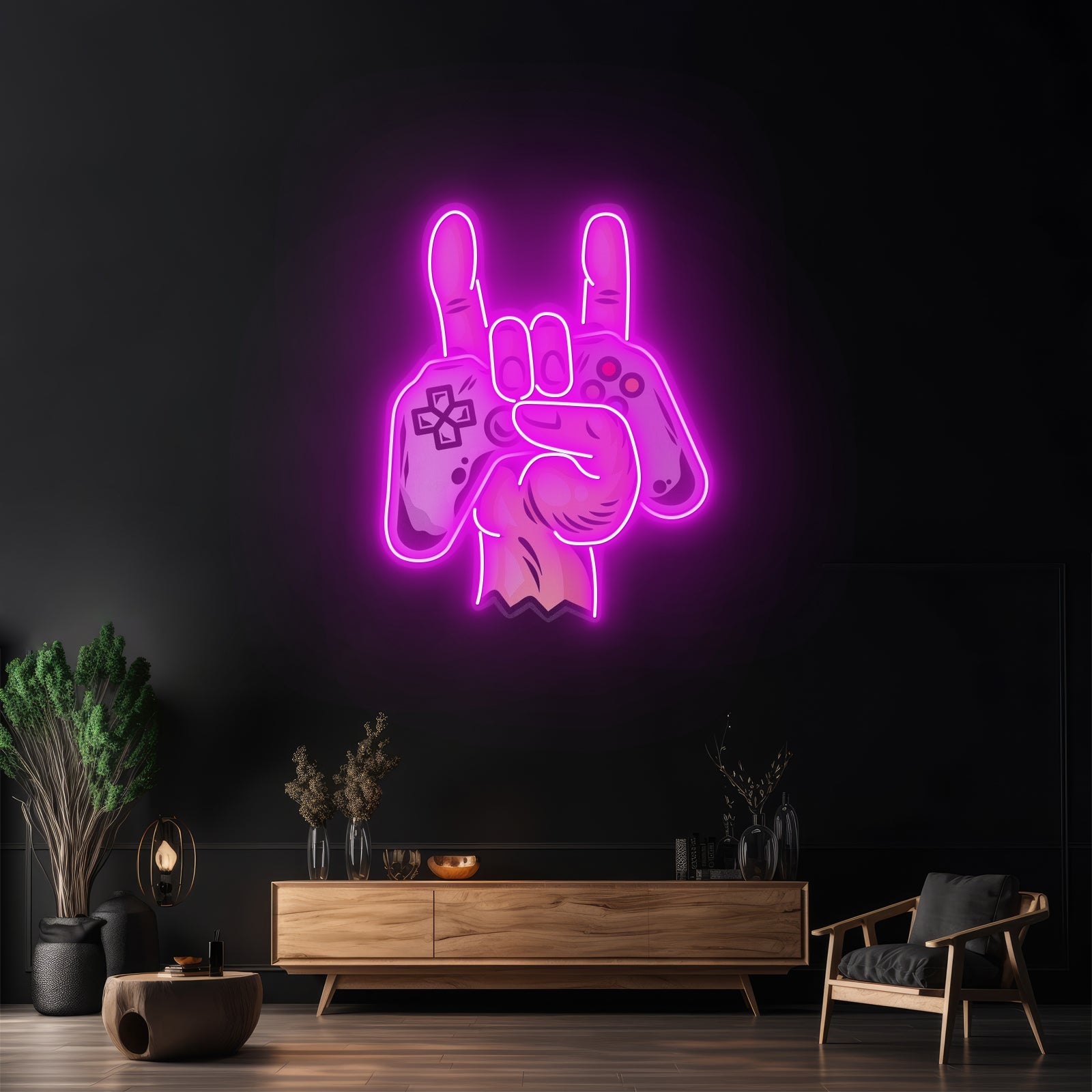 Game Hands Custom Led Signs Artwork For Sale - Shineneon