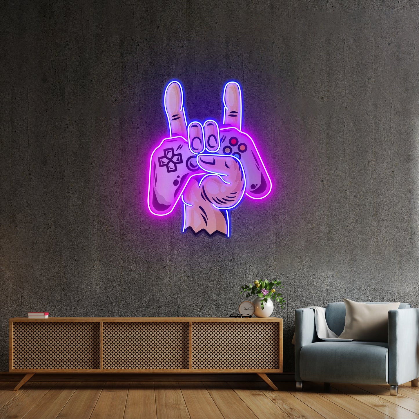 Game Hands Custom Led Signs Artwork For Sale