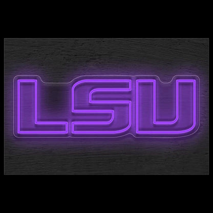 Game Night Bar And Sports Den Lsu Logo Led Neon Sign - Shineneon