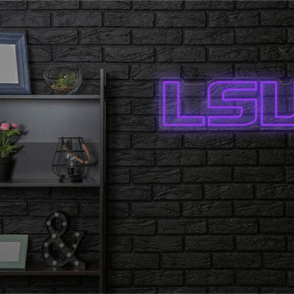 Game Night Bar And Sports Den Lsu Logo Led Neon Sign - Shineneon