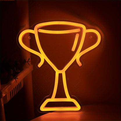 Game Nights With Power Trophy Cup Wall Led Neon Sign | Shineneon