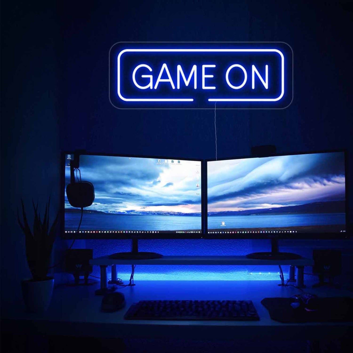 Game On Game Wall Art Led Neon Sign For Game Room