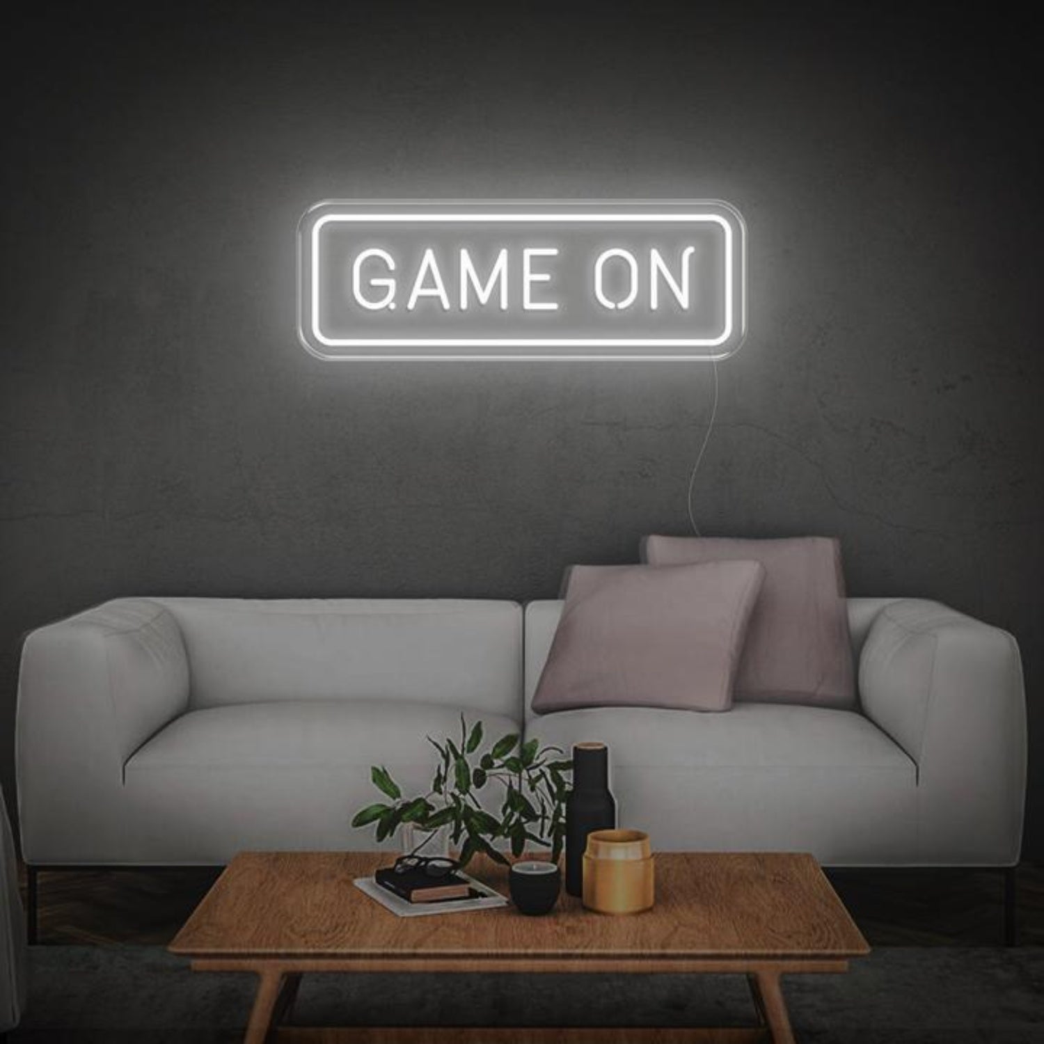 Game On Green White Led Neon Sign For Gaming Room Decor | Shineneon
