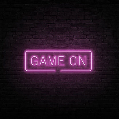 Game On Led Neon Sign Game Rooms And Sports Enthusiasts - Shineneon