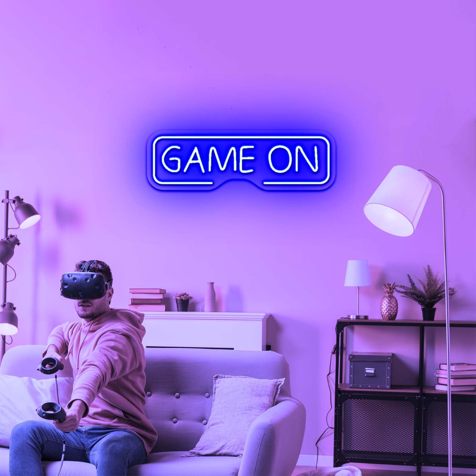 Game On Neon Sign Game Room Decor Man Cave Neon Sign - Shineneon