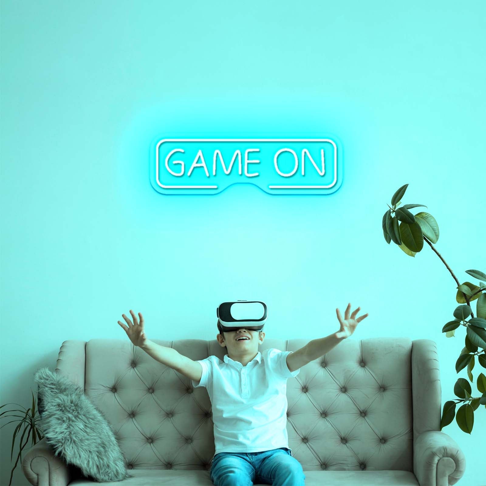 Game On Neon Sign Game Room Decor Man Cave Neon Sign - Shineneon