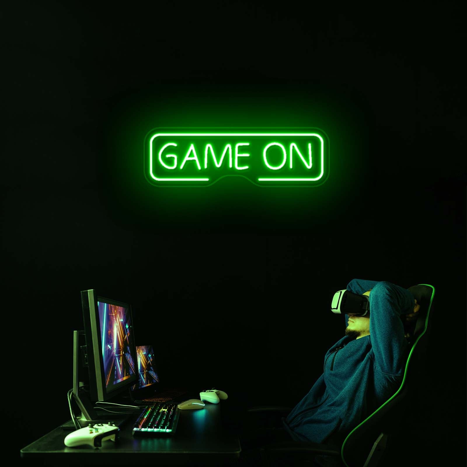 Game On Neon Sign Game Room Decor Man Cave Neon Sign - Shineneon