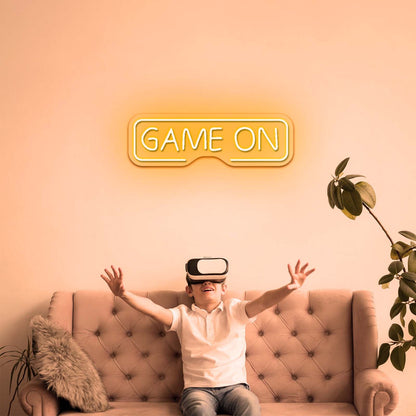 Game On Neon Sign Game Room Decor Man Cave Neon Sign - Shineneon