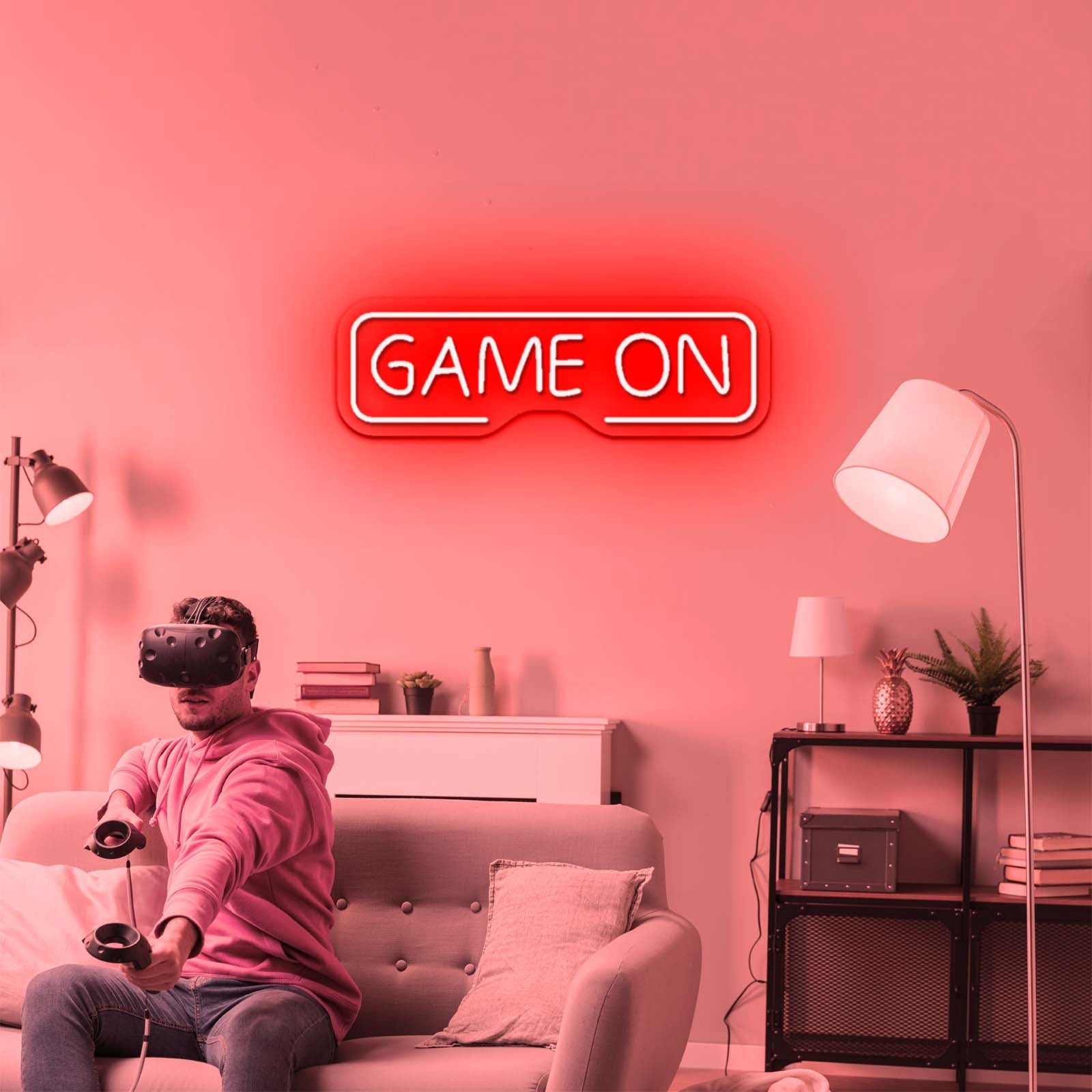 Game On Neon Sign Game Room Decor Man Cave Neon Sign - Shineneon