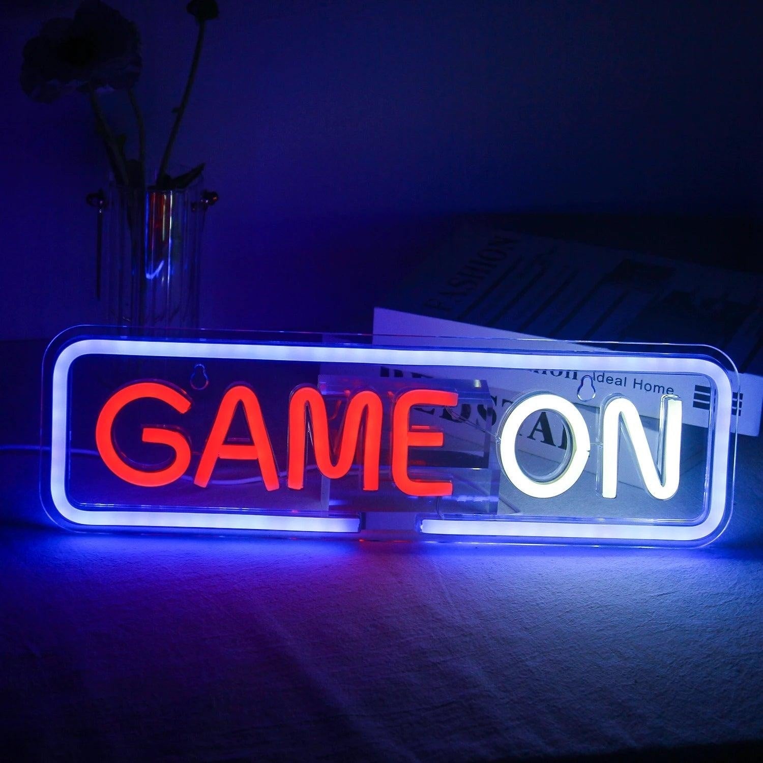 Game On Tri - Color Led Neon Sign For Gaming Room Decor - Shineneon