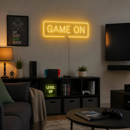 Game On Wall Neon Sign LED Neon Sign real lifestyle scene