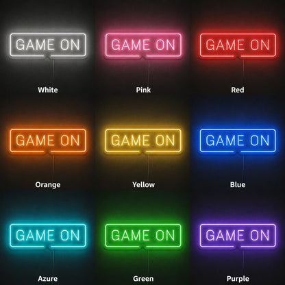 Game On Wall Neon Sign LED Neon Sign color grid