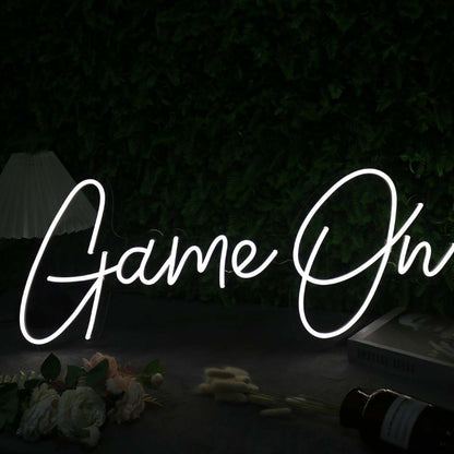 Game On White Custom Led Neon Sign | Shineneon