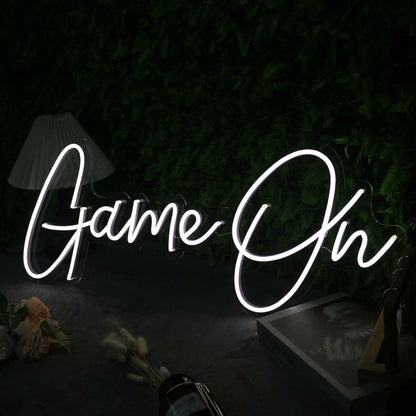 Game On White Custom Led Neon Sign - Shineneon
