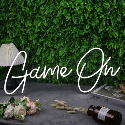 Game On White Custom Led Neon Sign | Shineneon