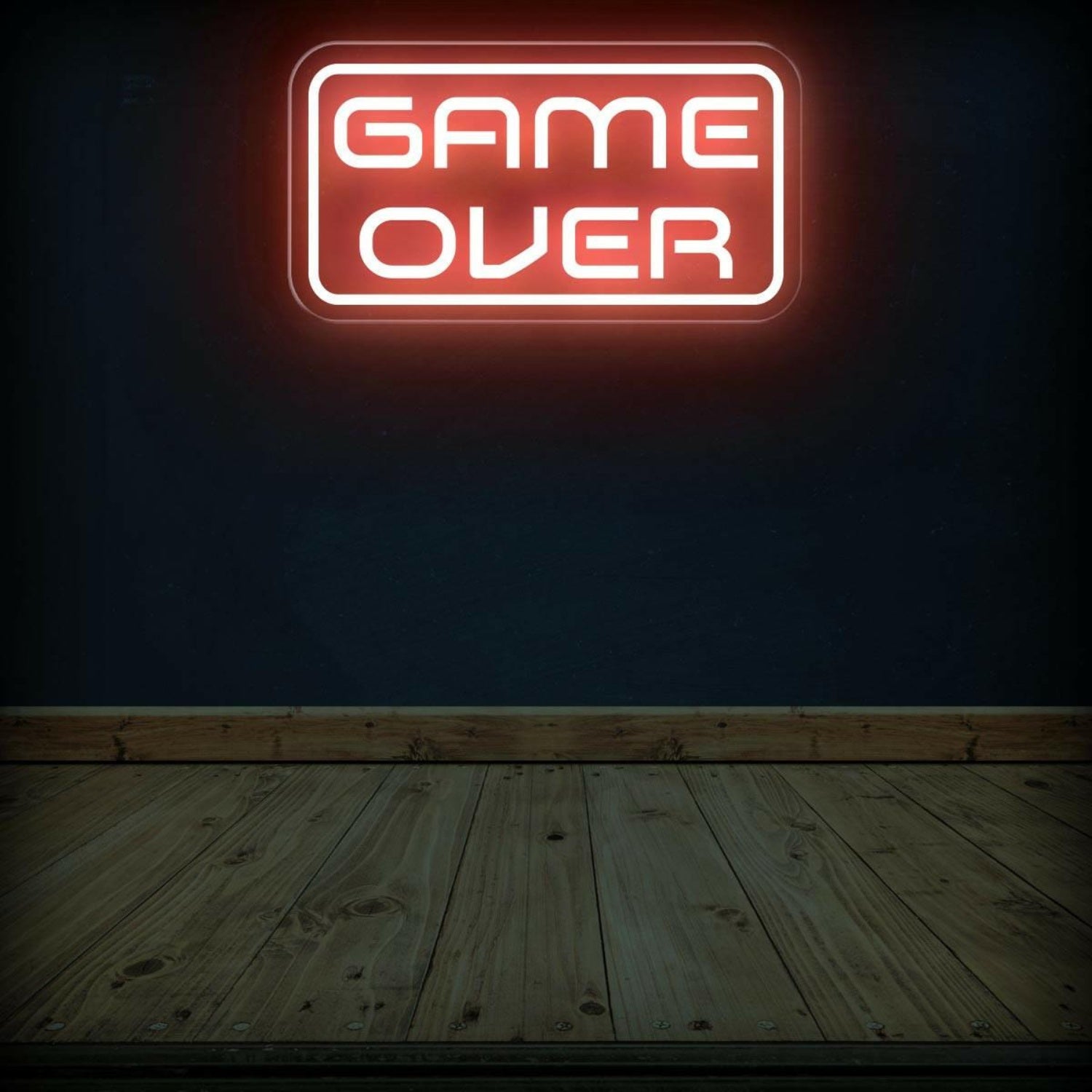 Game Over Blue-White Led Neon Sign Gaming Room Arcade Decor | Shineneon