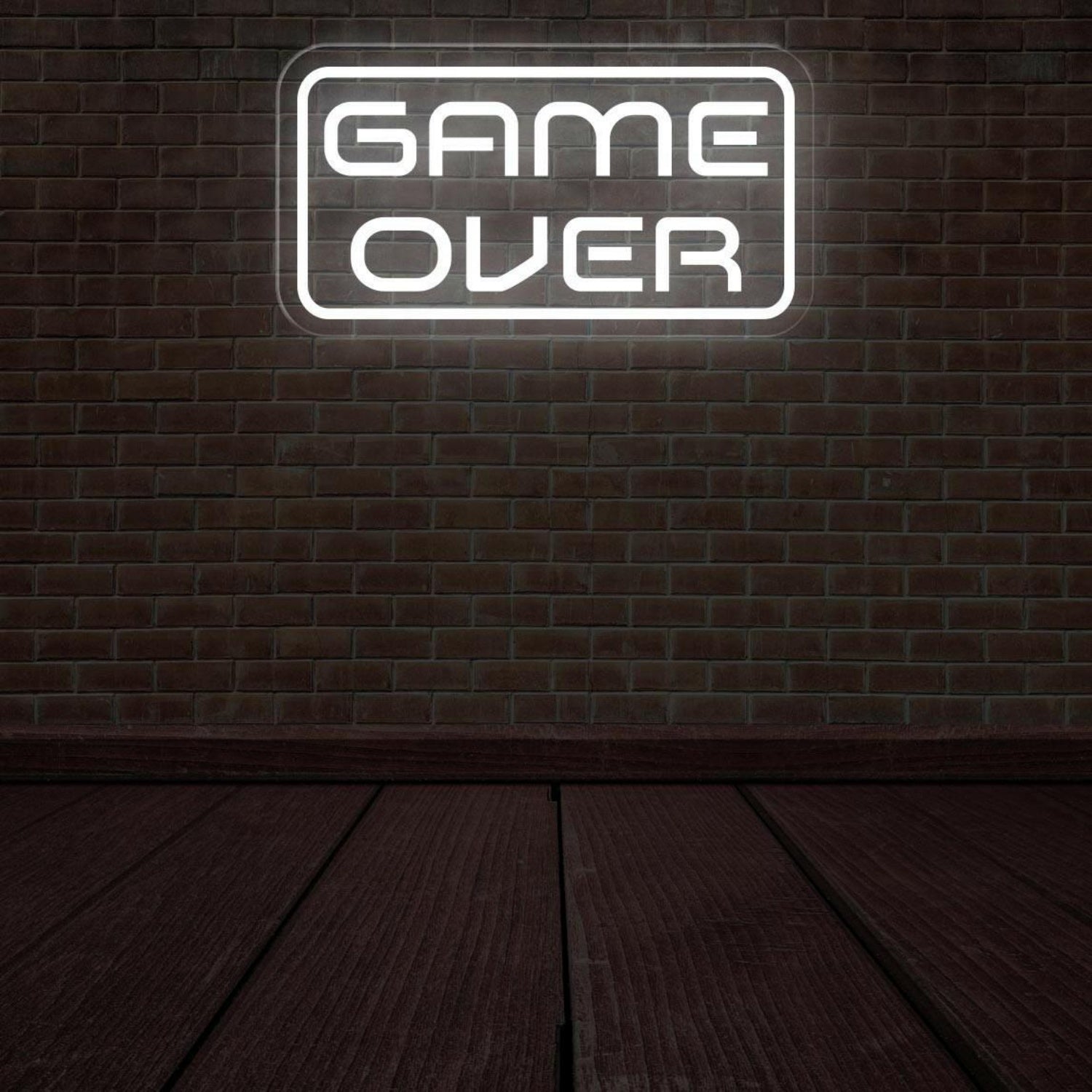Game Over Blue-White Led Neon Sign Gaming Room Arcade Decor | Shineneon