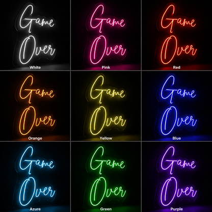 Game Over LED Neon Sign - 05 Color Grid