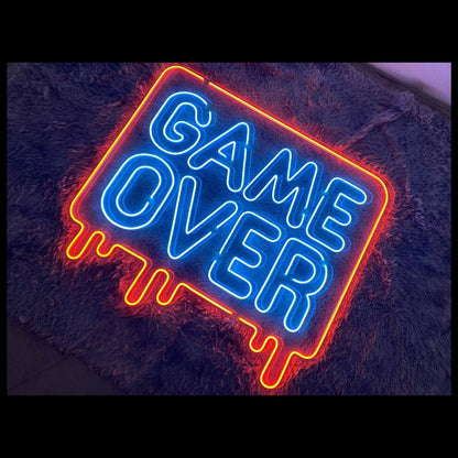 Game Over Led Neon Sign Ideal Bar Man Cave Room Decoration - Shineneon