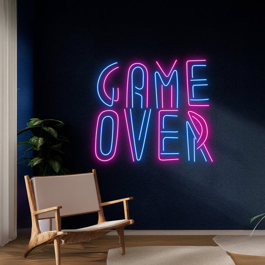 Game Over Neon Sign