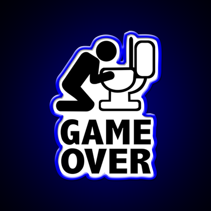Game Over Puke Toilet Beer Bar Decor Led Neon Sign Rgb Color - LED neon sign view 5