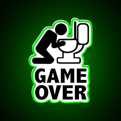 Game Over Puke Toilet Beer Bar Decor Led Neon Sign Rgb Color - LED neon sign view 8