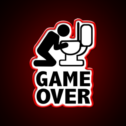 Game Over Puke Toilet Beer Bar Decor Led Neon Sign Rgb Color - LED neon sign view 10
