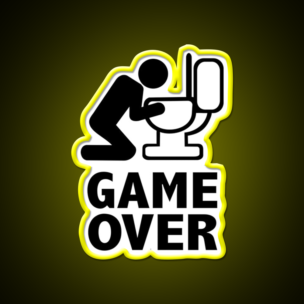 Game Over Puke Toilet Beer Bar Decor Led Neon Sign Rgb Color - LED neon sign view 7