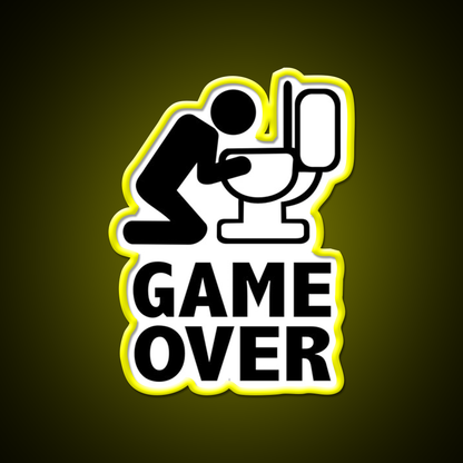 Game Over Puke Toilet Beer Bar Decor Led Neon Sign Rgb Color - LED neon sign view 7