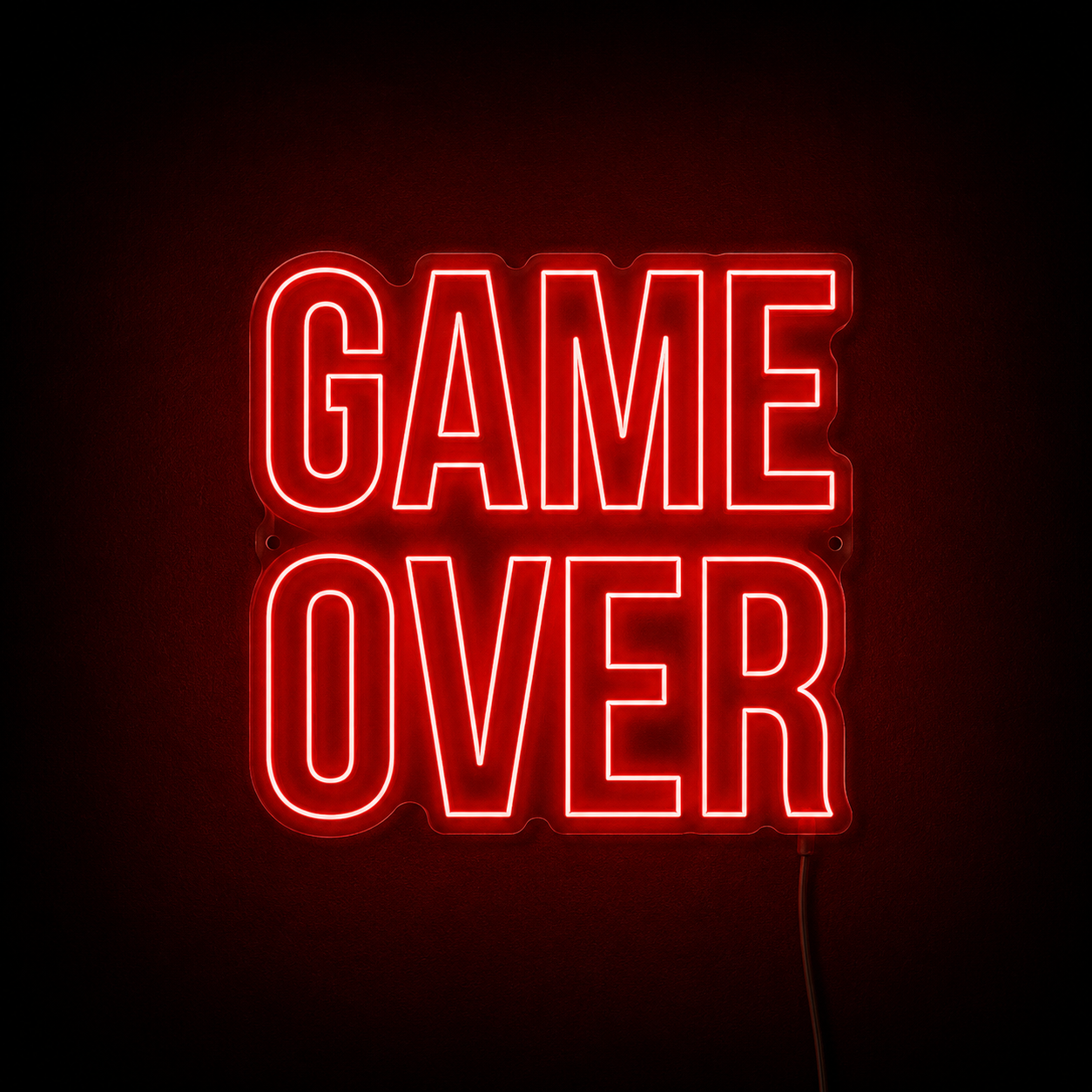 Game Over Text LED Neon Sign - 01 Original Product Image