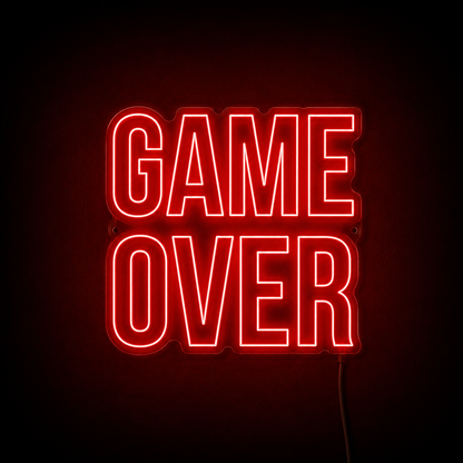 Game Over Text LED Neon Sign - 01 Original Product Image