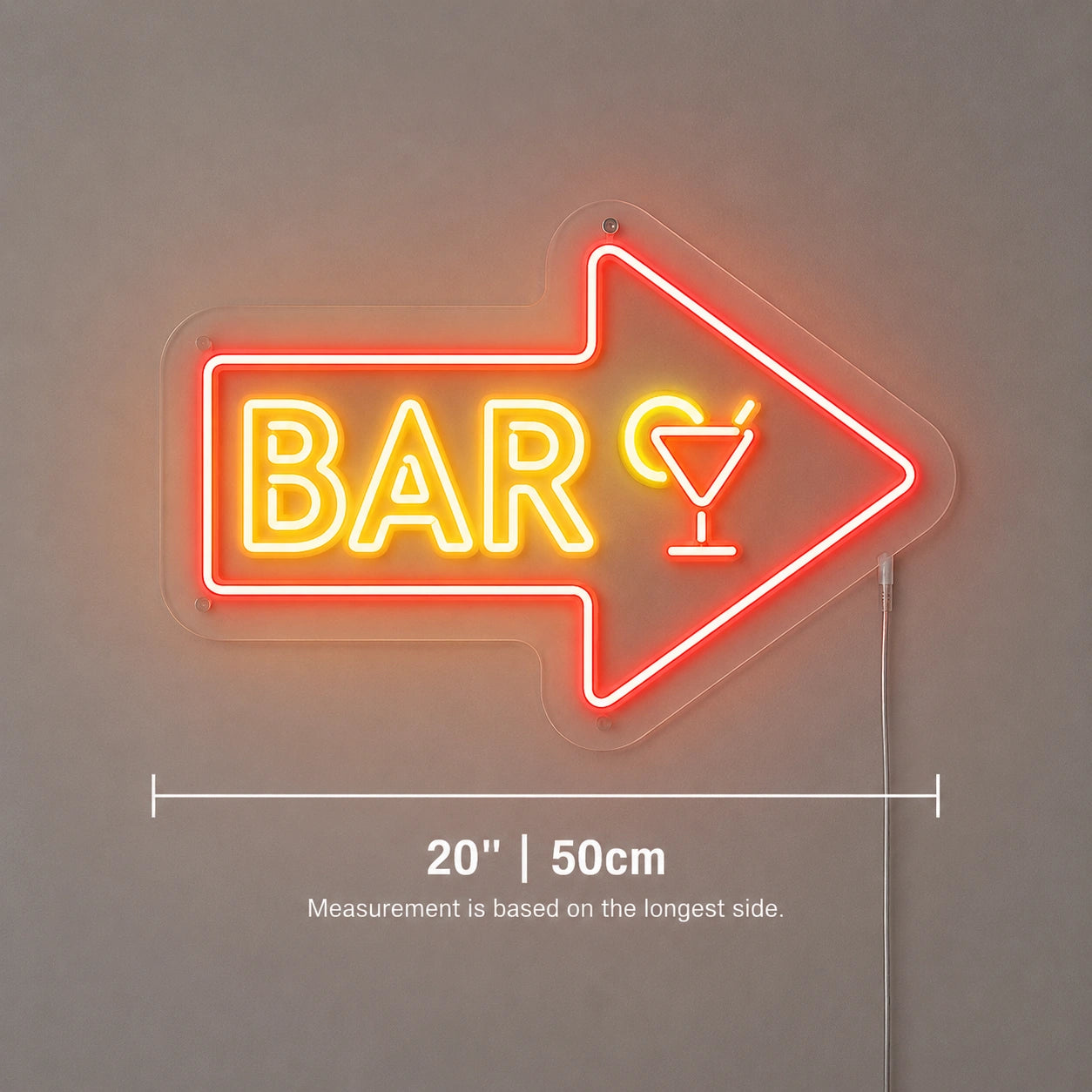 Game Room Bar Arrow Neon Sign LED Neon Sign size image