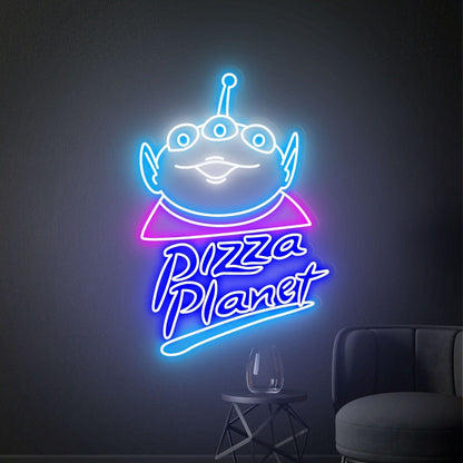 Game Room Movie Night With Pizza Planet Led Neon Sign - Shineneon