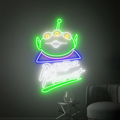 Game Room Movie Night With Pizza Planet Led Neon Sign - Shineneon