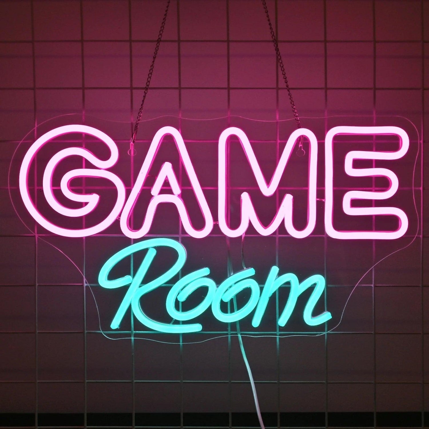 Game Room Pink Teal Led Neon Sign For Gaming Spaces Decor | Shineneon